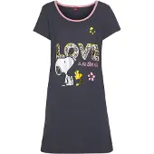 Peanuts Camicia da notte giallo / antracite / rosa / bianco