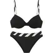 French Connection Bikini nero / bianco