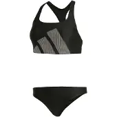 Adidas Women's 3 Bar Logo Bikini Set Bikini Donna (32, nero)