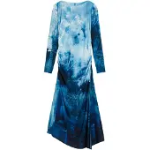 Desigual , Abito lungo paesaggio, Viscosa, L