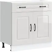 vidaXL Base da cucina Kalmar in legno bianco lucido
