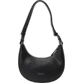 Karl Lagerfeld Circle Borsa a spalla Vera Pelle 28 cm nero