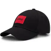 HUGO per uomo. 50492745 Tappo con etichetta nera (OSFA), Nero, Casual, Cotone