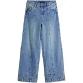 Desigual , Jeans dritti effetto inverso, Donna, Cotone, Blu, 36