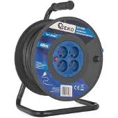 GEKO Cavo di prolunga su tamburo 3x1,5mm², 40m, 4 prese G17509