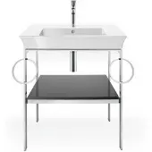 Duravit WT4546BH1H1 Consolle in metallo, a pavimento Tulipano bianco