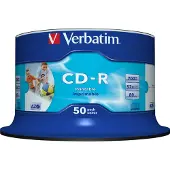 Verbatim Cd-r 700mb Stampabile 52x Velocità 50 Unità