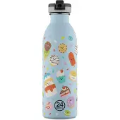24Bottles Borraccia 'Kids Urban' blu chiaro / verde / arancione / bianco