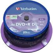 Verbatim 25 Dvd+r Doppio Strato 8x