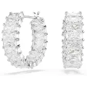 Swarovski Orecchini 'Matrix' argento / trasparente