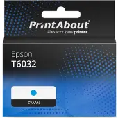 PrintAbout Cartuccia compatibile Epson T6032 - Ciano Alta capacità