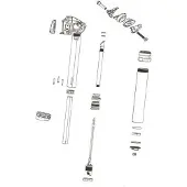 RockShox Tubo Superiore 125 Mm Reverb Axs B1