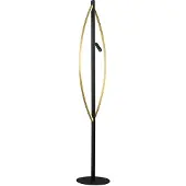 LUCANDE Lampada LED da pavimento Matwei, ovale, ottone