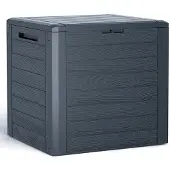 Prosperplast Baule Da Giardino 140l Woodebox Collection 58.5x46x55 Cm