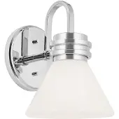 Kichler Applique Farum 1, cromato, acciaio, vetro, G9