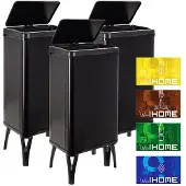 Wellhome Bidoni Della Spazzatura Intelligenti 50l 3 Unità