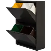 Wellhome Pattumiera Metallica A 4 Scomparti Per Rifiuti E Riciclaggio 68l