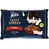 Purina Felix Sfilaccetti Gustosi Carni Cibo Umido Per Gatti 12x4x80g