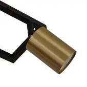 LINDBY Faretto da soffitto Bravius, ottone, a 6 luci, ferro