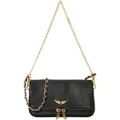 Zadig & Voltaire Pochette Rock Nano in pelle a grana