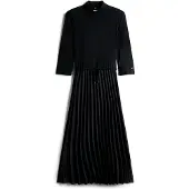 Tommy Hilfiger Vestito Midi Con Maniche 3/4 Slim 5x2 Rib Mix