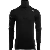 Aclima Doublewool Polo Shirt Zip Pullover in lana merino Uomo (XXL, nero)
