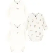 Petit Bateau Tutina / body per bambino beige / bianco