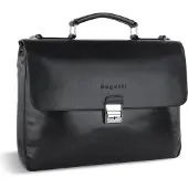 Bugatti Romano Valigetta Vera Pelle 40 cm Vano porta PC nero