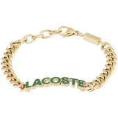 Lacoste Bracciale Da Uomo In Acciaio Placcato Oro Script 2040477 — Bracciale