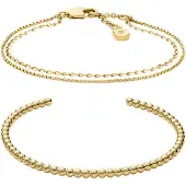 Fossil elegante set di bracciali placcati oro da donna Ellis JA7293SET