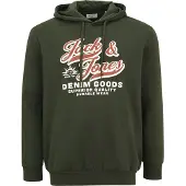 Jack & Jones Plus Size Felpa Con Cappuccio Con Logo