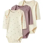Name it Tutina / body per bambino beige chiaro / lilla chiaro