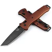 Benchmade Coltello pieghevole Bailout MagnaCut Battlewash DLC, burnt copper aluminum
