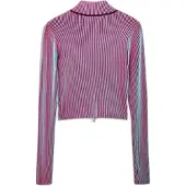Desigual , giacca con cerniera in maglia cangiante, Donna, Rosso, M