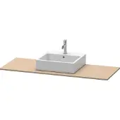 Duravit Console XSquare, 1 découpe au centre, 1400x16x550mm, XS060GM7575, XS060GM7575