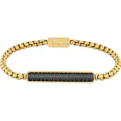 Police Men´s gold-plated Bracciale Kostka/Venezia PJ26474BSG - Length: 21 cm