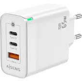 Aisens Caricabatterie Da Parete Usb-c Asch-65w3p007-w