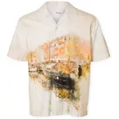 Selected Camicia A Maniche Corte Uomini Arancia XL