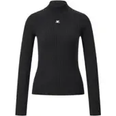 Courreges Top a dolcevita in misto viscosa con logo