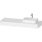 Duravit Console Collection One, 1600x550x170mm, avec découpe à droite, QA4807018180000, QA4807018180000