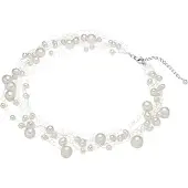 Valero Pearls Collana argento / bianco perla