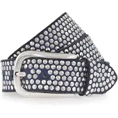 B.belt Cintura Vera Pelle 90 cm blu