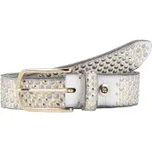 B.belt Cintura Vera Pelle 80 cm grigio