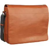 Leonhard heyden Hamburg Cartella Messenger Vera Pelle 38 cm Vano porta PC marrone