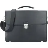 Esquire Oxford Valigetta Vera Pelle 41 cm Vano porta PC nero