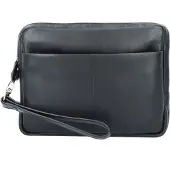 Esquire Oxford Borsa da uomo Vera Pelle 25 cm nero