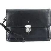 Esquire Toscana Borsa da uomo Vera Pelle 24 cm nero