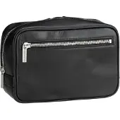 Leonhard heyden Montreal Borsa da toilette Vera Pelle 25 cm nero