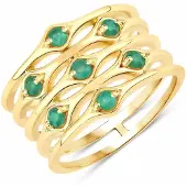 Rafaela Donata Anello giallo oro / verde