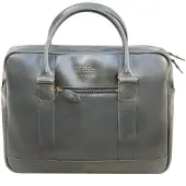 Buckle & Seam Everest Valigetta Vera Pelle 38 cm Vano porta PC grigio